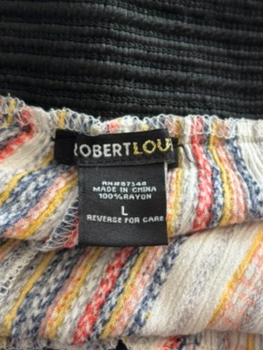 Robert Louis Multicolor Striped Boho Pull-On Wide Leg Pants Size Large - Picture 3 of 4